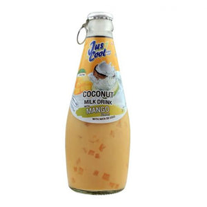 Jus Cool Coconut Milk Drink With Banana Flavor, With Nata De Coco, 290ml (4751080783957)