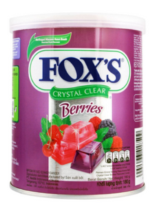 Fox's Crystal Clear Berries Flavored Candy, Tin, 180g (4808644395093)